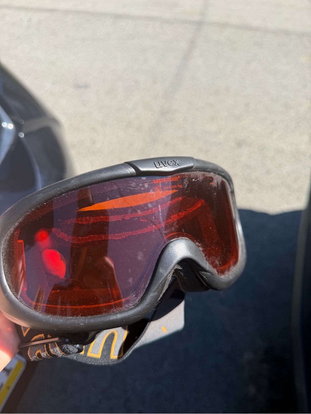 Red Lens Ski Goggles - Black Frame